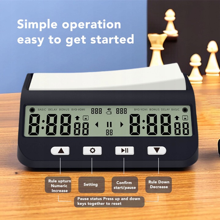 ZEGAR SZACHOWY TIMER CZARNY ELEKTRONICZNY PROFESJONALNY YS-9901