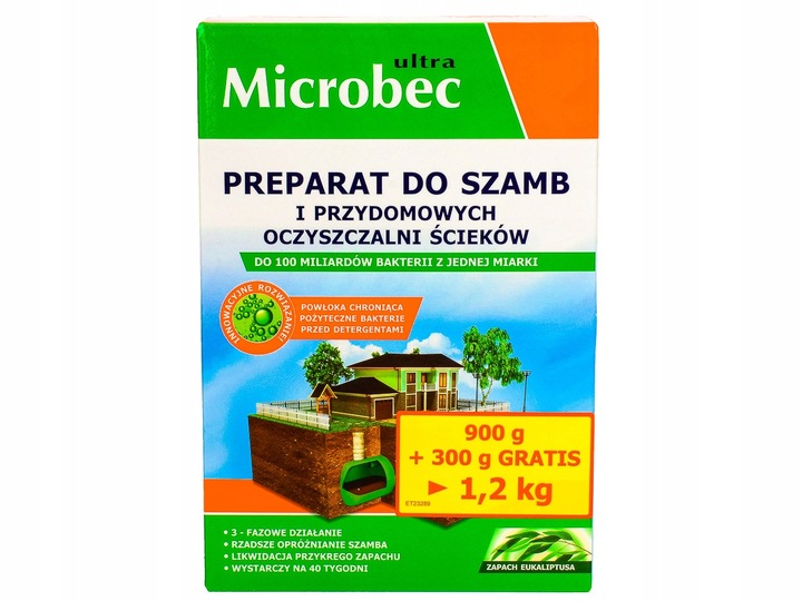 BIO MICROBEC Ultra 10 x MOCNIEJSZY BAKTERIE 1,2 kg
