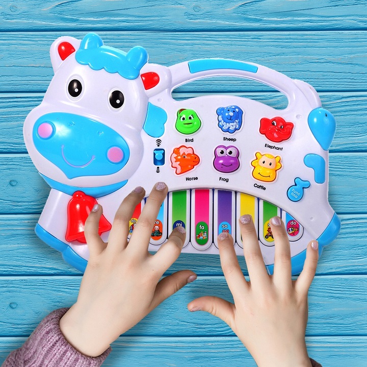 ORGANKI PIANINKO ZWIERZĄTKA KRÓWKA DLA DZIECI EDUKACYJNE INTERAKTYWNE