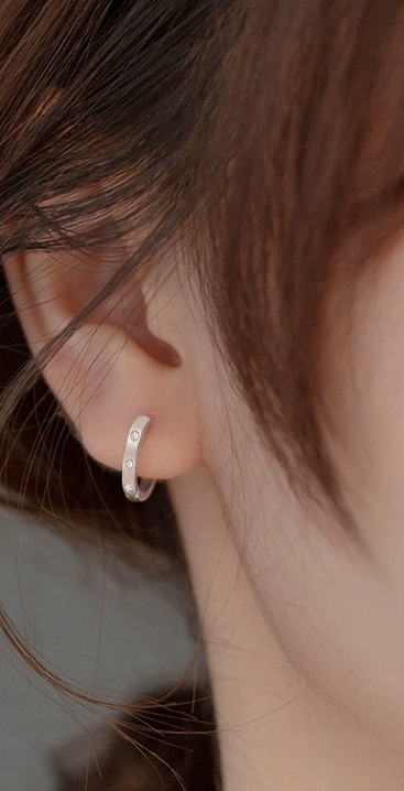 Kolczyki Srebrne PRÓBA 925 KOŁA OBRĘCZE SREBRO KÓŁKA z Cyrkoniami Damskie