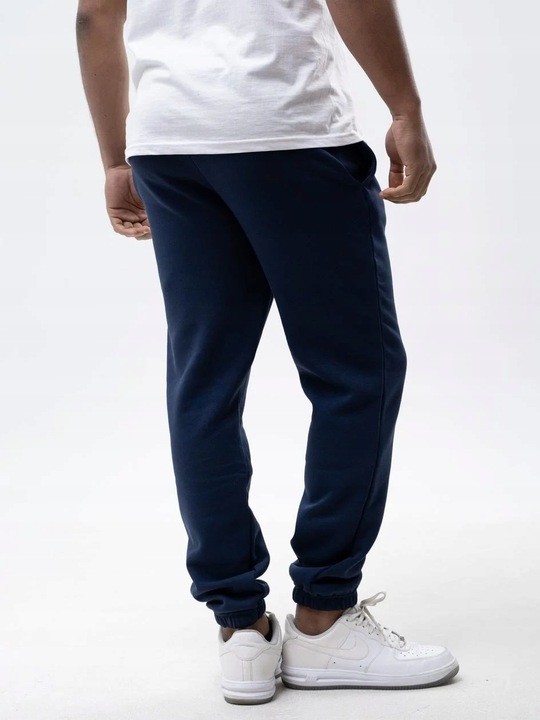 SPODNIE DRESOWE MĘSKIE BAWEŁNIANE Granatowe Jigga Wear White Crown L