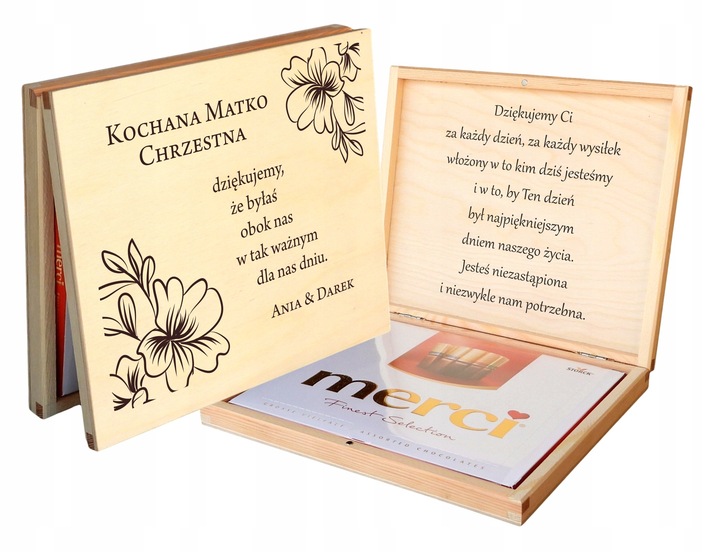 PODZIĘKOWANIE DLA RODZICÓW CHRZESTNYCH NA ŚLUB WESELE Z GRAWEREM IMIONA