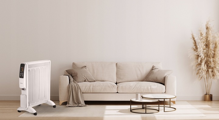 GRZEJNIK ELEKTRYCZNY NA PODCZERWIEŃ TERMOSTAT TIMER PILOT Biały 2000W