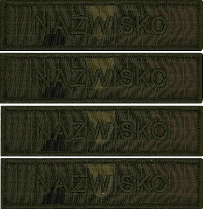 Nazwisko na mundur WOJSKOWY IDENTYFIKATOR Najnowszy Wzór 2024r US-22 x 4szt