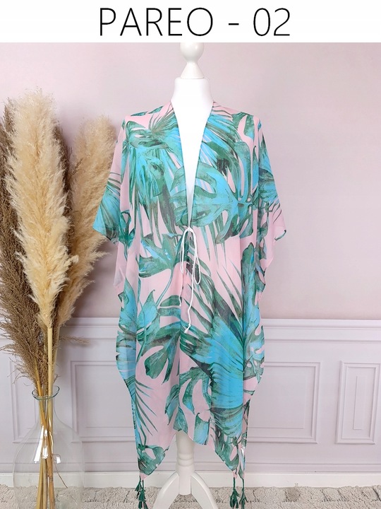 PAREO CHUSTA PLAŻOWA FRĘDZLE TUNIKA MODNE WZORY