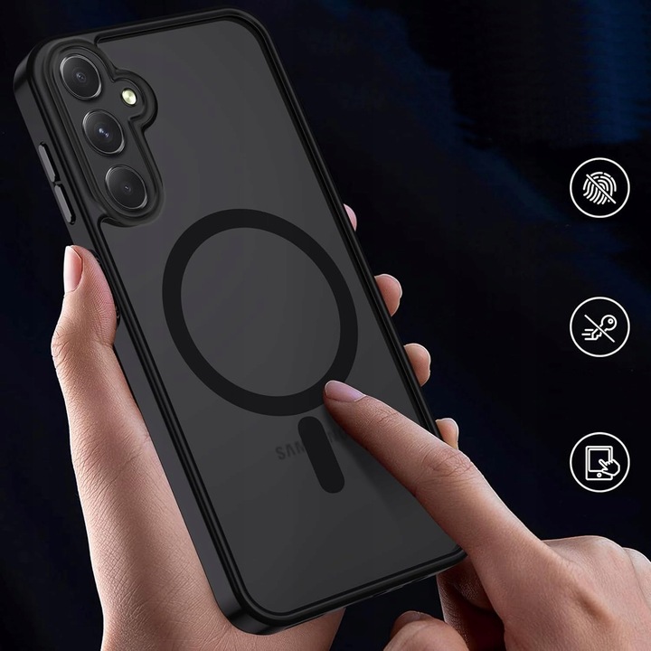 Etui do SAMSUNG S24 FE 5G do MagSafe Szkło z czytnikiem linii papilarnych