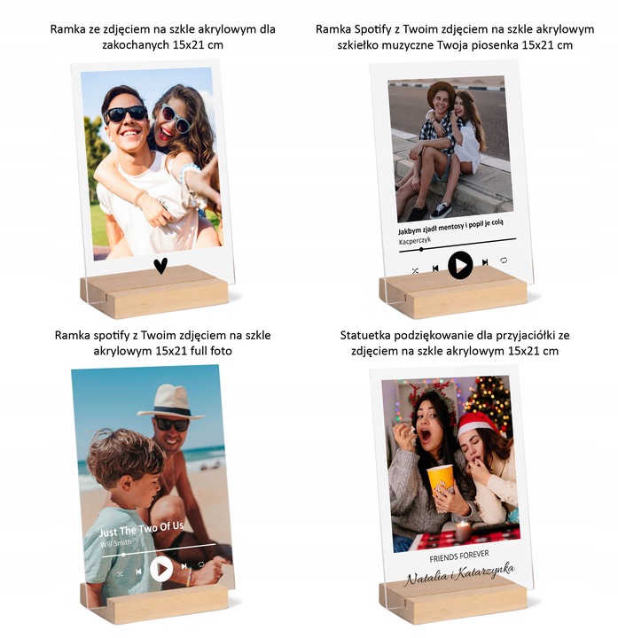Podziękowanie prezent dla rodziców na ślub Wasze zdjęcie na szkle w 1 dzień
