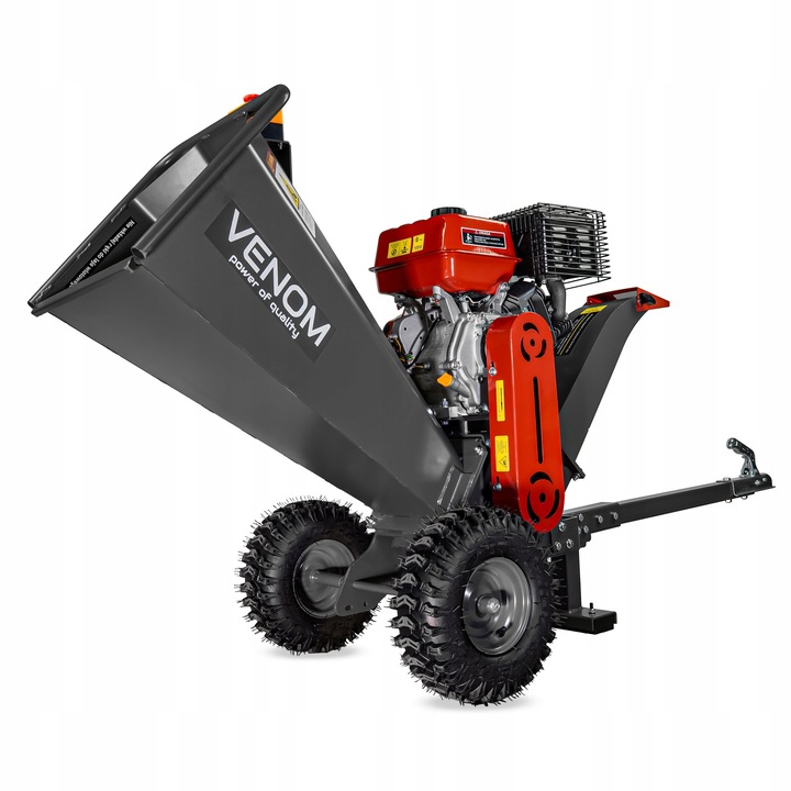 POTĘŻNY ROZDRABNIACZ SPALINOWY DO GAŁĘZI 120 MM SILNIK 420 CC ZACZEP