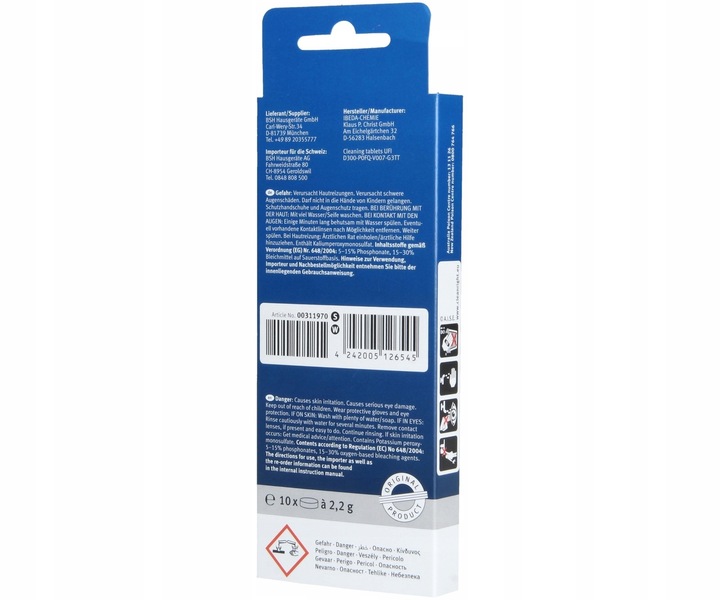 ORYGINALNE TABLETKI czyszczące ekspresów SIEMENS | 10szt TZ60001