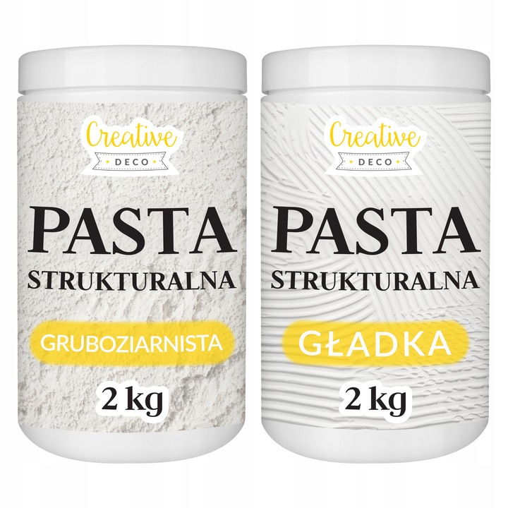 Pasta strukturalna gładka biała do tworzenia struktur i efektów 3D 2kg