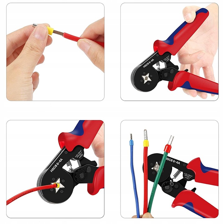 ZACISKARKA DO TULEJEK KONEKTORÓW PRZEWODÓW ZESTAW PRASKA + 400 SZT