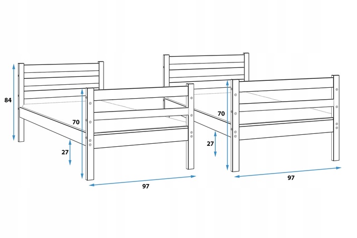 łóżko piętrowe Eryk od Interbeds