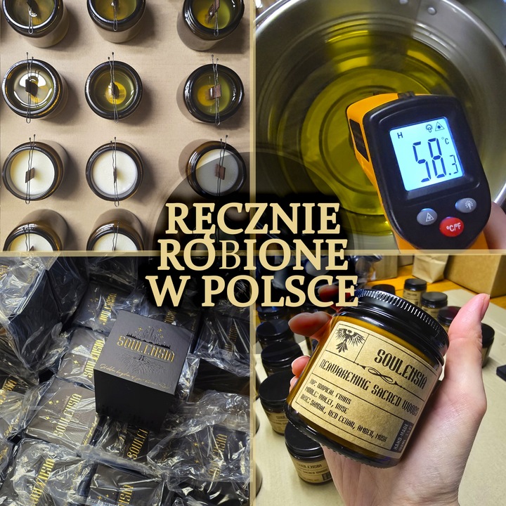 Zestaw Jesień Świece Sojowe na prezent w słoiku, handmade, 4x Świeca 100 ml