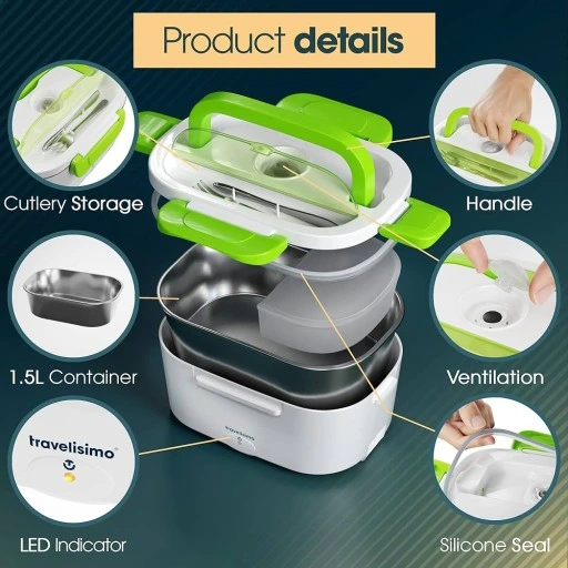 ELEKTRYCZNY LUNCHBOX TERMOS SAMOCHODOWY OBIADOWY