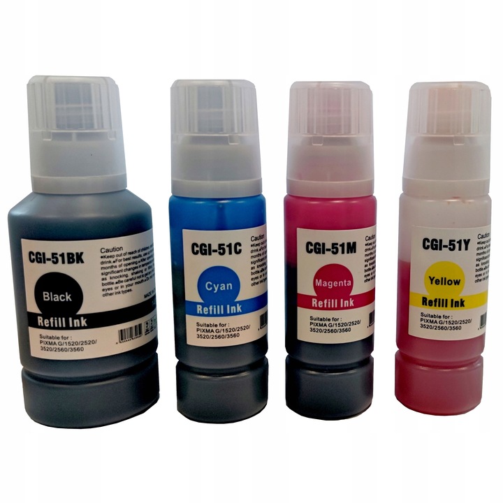Tusz do drukarki CANON 4szt GI-41 GI-51 G1420 G1460 G2420 G3420 G3430 G3460
