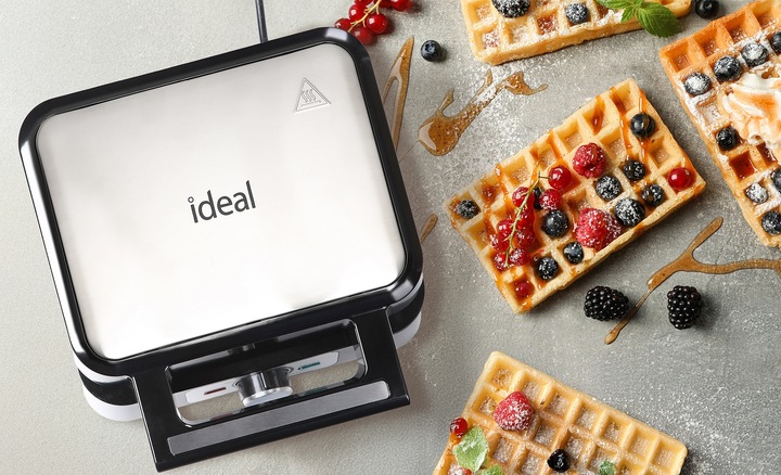GOFROWNICA IDEAL 2DUŻE CHRUPIĄCE GOFRY MOCNA 2000W NIEPRZYWIERAJĄCA