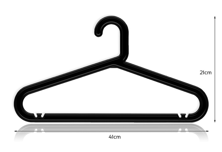 WIESZAKI MOCNY NA UBRANIA WIESZAK CZARNY CZARNE 25