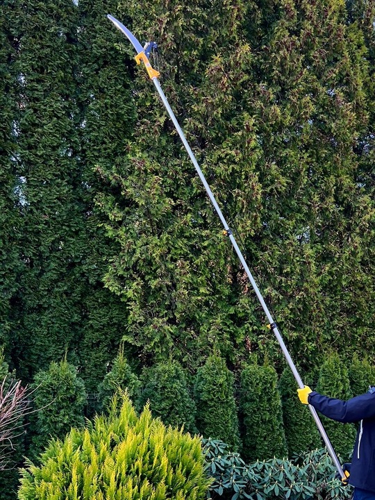 PIŁA TELESKOPOWA Z SEKATOREM NA TRZONKU 3,75m 375cm DO GAŁĘZI 2w1