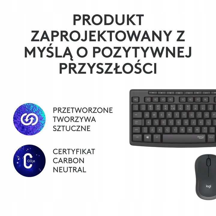 Zestaw LOGITECH MK295 Silent Wireless Combo Klawiatura + Mysz