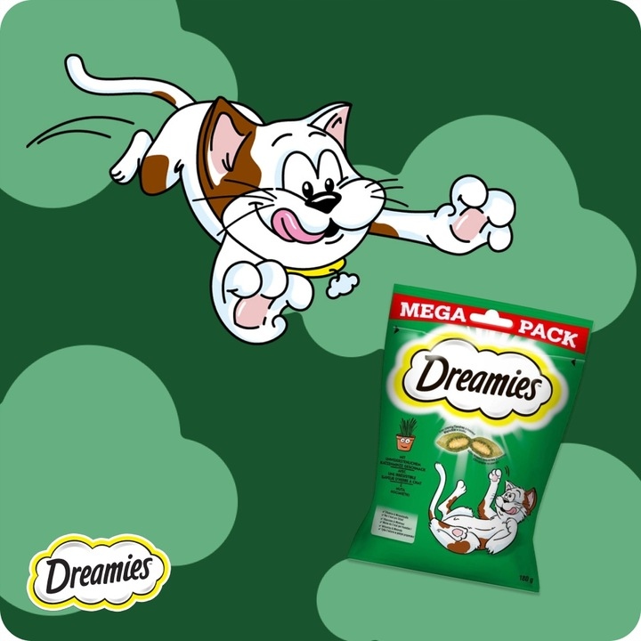 ZESTAW 4X PRZYSMAK DLA KOTA DREAMIES Z NUTĄ KOCIMIĘTKI 180G