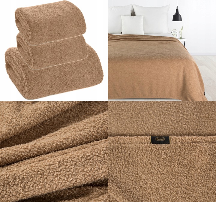 Komplet narzut na kanapę + fotele gruby ciepły koc mikrofibra 3D kolory HIT