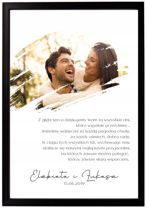 Podziękowania dla rodziców na ślub wesele prezent