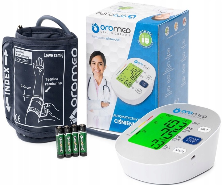 CIŚNIENIOMIERZ NARAMIENNY ELEKTRONICZNY USB ARYTMIA PODŚWIETLANY LCD JAKOŚĆ