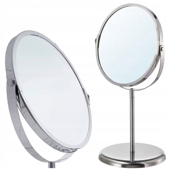 LUSTERKO KOSMETYCZNE LUSTRO DO MAKIJAŻU DWUSTRONNE POWIĘKSZAJĄCE STOJĄCE