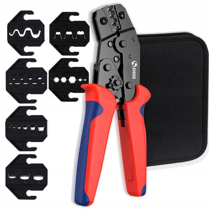 Zaciskarka ręczna + 7 matryc do konektorów izolowanych i