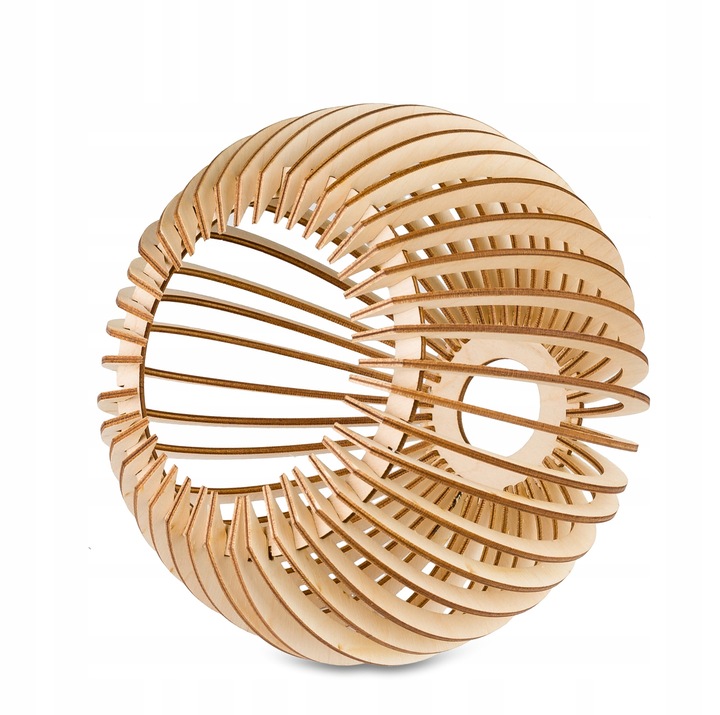 Klosz DREWNIANY do lamp na E27 LOFT KULA 40 drewno