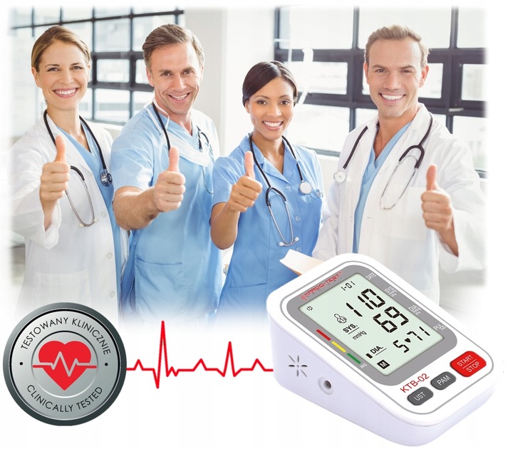 CIŚNIENIOMIERZ NARAMIENNY ARYTMIA PAMIĘĆ 2x99 ZASILACZ USB-C TECH-MED