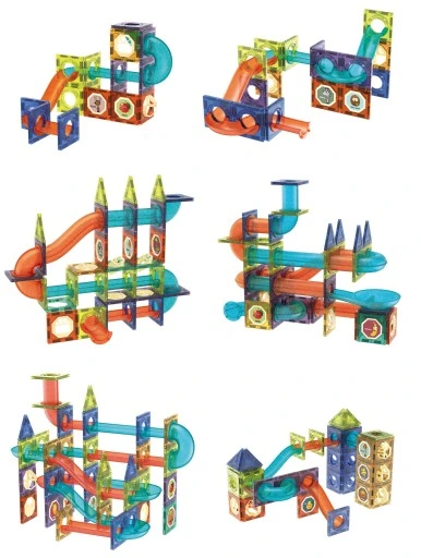 KLOCKI MAGNETYCZNE TOR KULKOWY 110 Elementów XXL