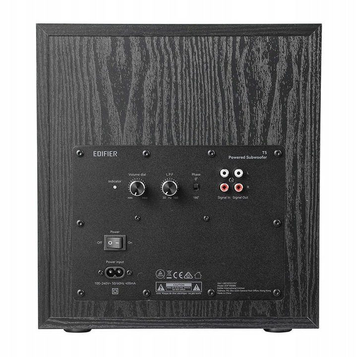 Edifier T5 Subwoofer Aktywny 70W 8" DSP MDF Głębokie Basy Filtr 38Hz