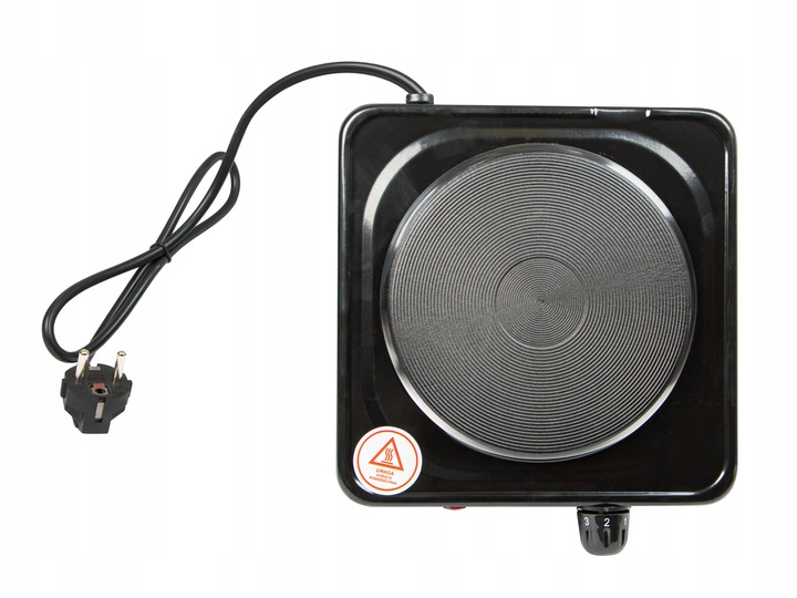 KUCHENKA ELEKTRYCZNA JEDNOPALNIKOWA PRZENOŚNA POLOWA TURYSTYCZNA 1000W