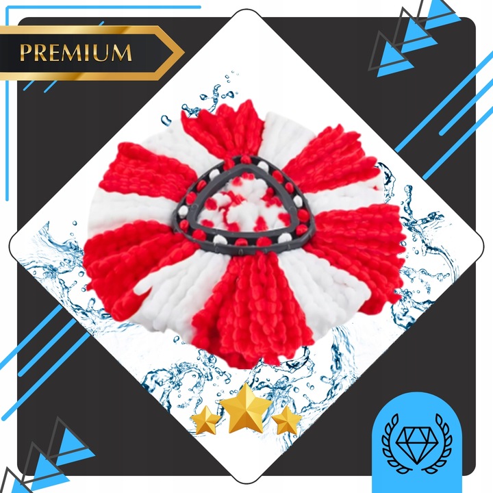 6x WKŁAD DO MOPA OBROTOWEGO MOP ZAMIENNIK VILEDA TURBO WKŁAD MEGA CHŁONNE