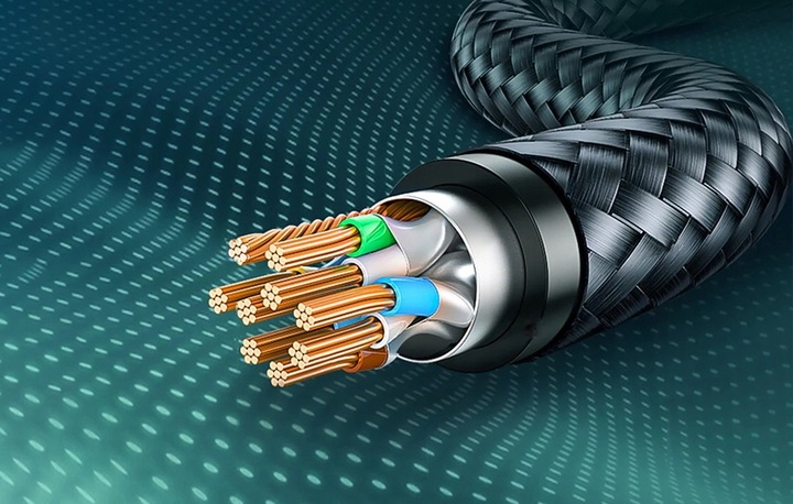 UGREEN Przewód Kabel Sieciowy LAN Ethernet Cat. 7 FTP RJ45 10 Gb/s Oplot 5m