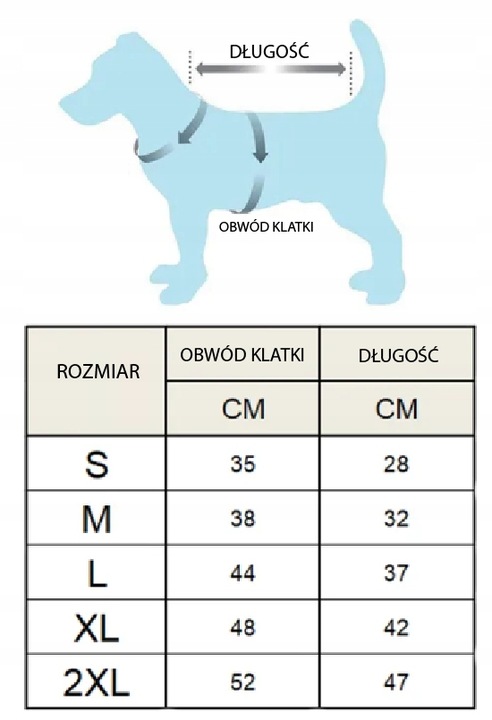 KURTKA UBRANKO DLA PSA KAMIZELKA CIEPŁA ZIMOWA NIEBIESKA S