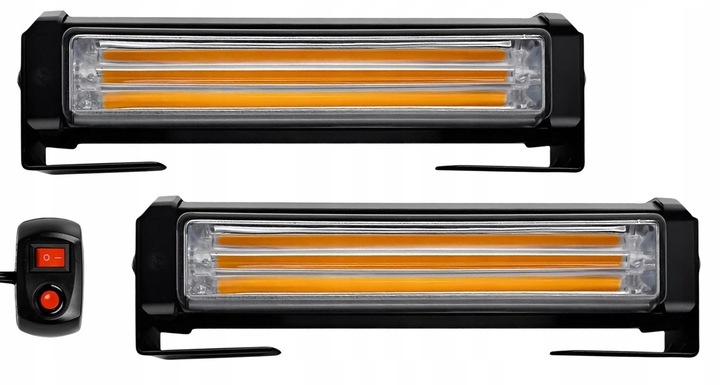 Lampa Stroboskop LED w Atrapę Auto Laweta 12V 24V Pilot 19-Trybów Mocna