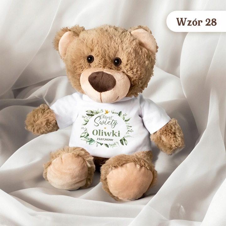 MIŚ NA CHRZEST PAMIĄTKA CHRZTU ŚWIĘTEGO PREZENT CHRZEST IMIĘ DZIECKA