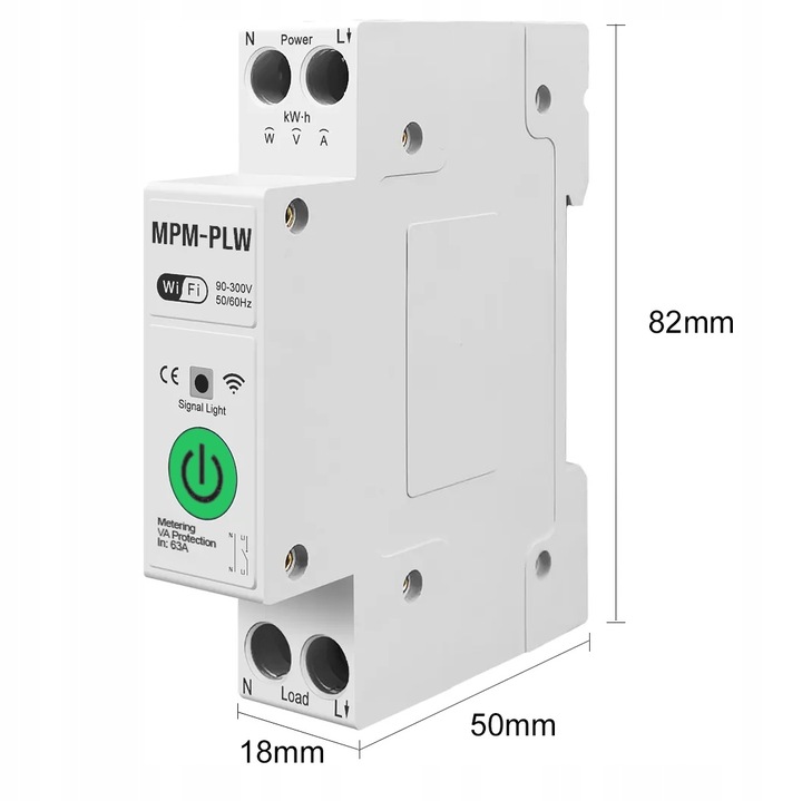 Sterownik Astronomiczny Programator Czasowy WiFi Na Szynę DIN 63A TUYA