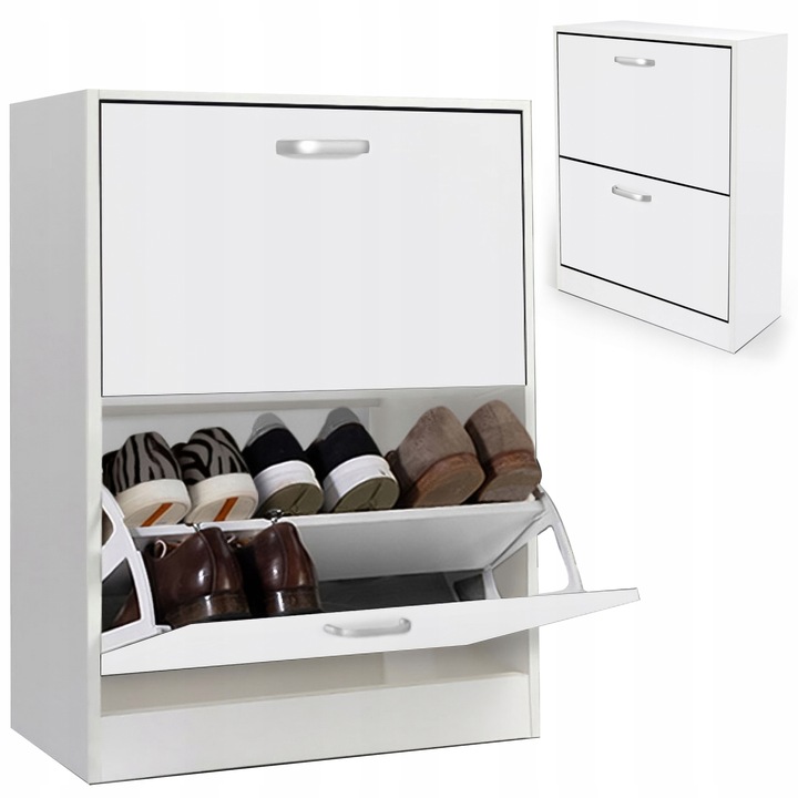 SZAFKA na buty regał 2 komory OBUWIE komoda pojemna do przedpokoju