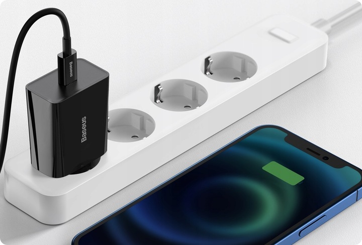BASEUS SZYBKA ŁADOWARKA SIECIOWA ZASILACZ USB-C TYPE-C 20W PD QC 3.0