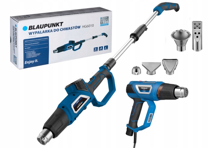 WYPALARKA Z AKCESORIAMI DO CHWASTÓW 2w1 BLAUPUNKT HG6010 5 NASADEK 600