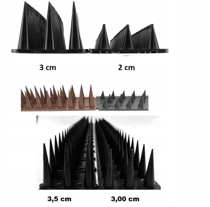 WYSOKIE KOLCE NA PTAKI GOŁĘBIE KUN KOLORÓW 10 SZT 5 METRÓW KOLOR