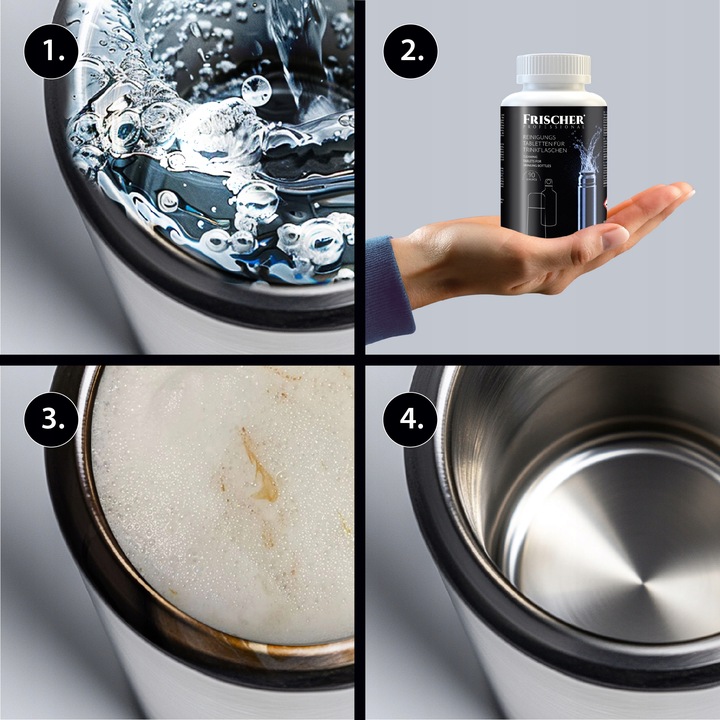 TABLETKI DO CZYSZCZENIA PIELĘGNACJI BUTELEK 90SZT FRISCHER