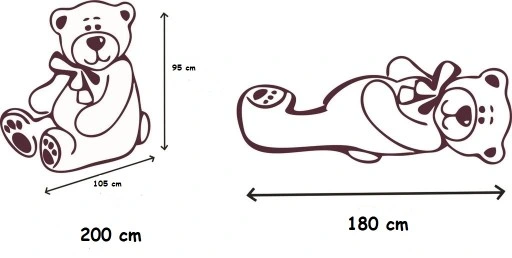 DUŻY MIŚ PLUSZOWY MASKOTKA WIELKI OGROMNY PLUSZAK
