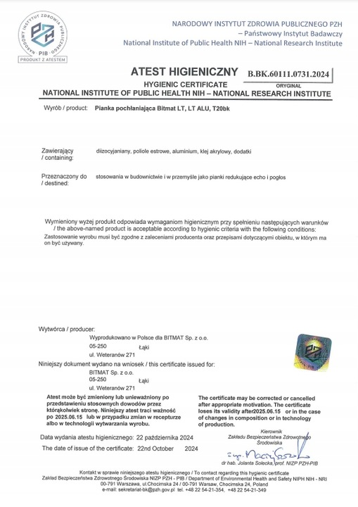 MATA PIANKA WYGŁUSZAJĄCA MASKI silnika HAŁAS 10mm komora gąbka z klejem