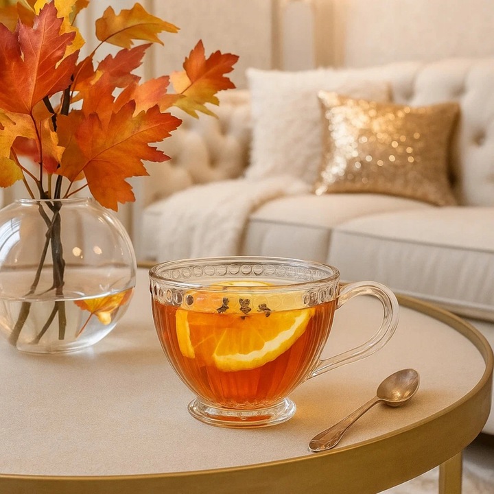 Zestaw Filiżanki do kawy duże szklanki z uchem Altom Design Lily 430ml 6szt