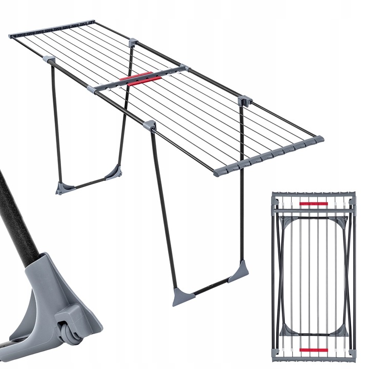 SUSZARKA NA PRANIE STOJĄCA UBRANIA BIELIZNĘ TELESKOPOWA ROZSUWANA 20m