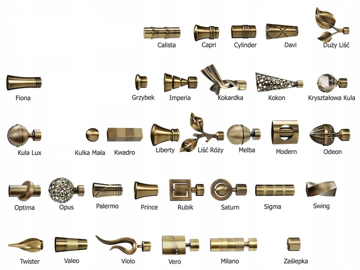 KARNISZ podwójny 19+19 / 200 cm LUXURY CICHE KÓŁKA wzory 6 KOLORÓW wybór